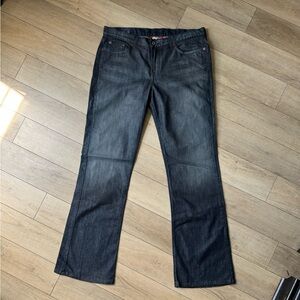 Lucky Brand Dark Blue/Black Wide Leg Jeans Long Inseam Size 14